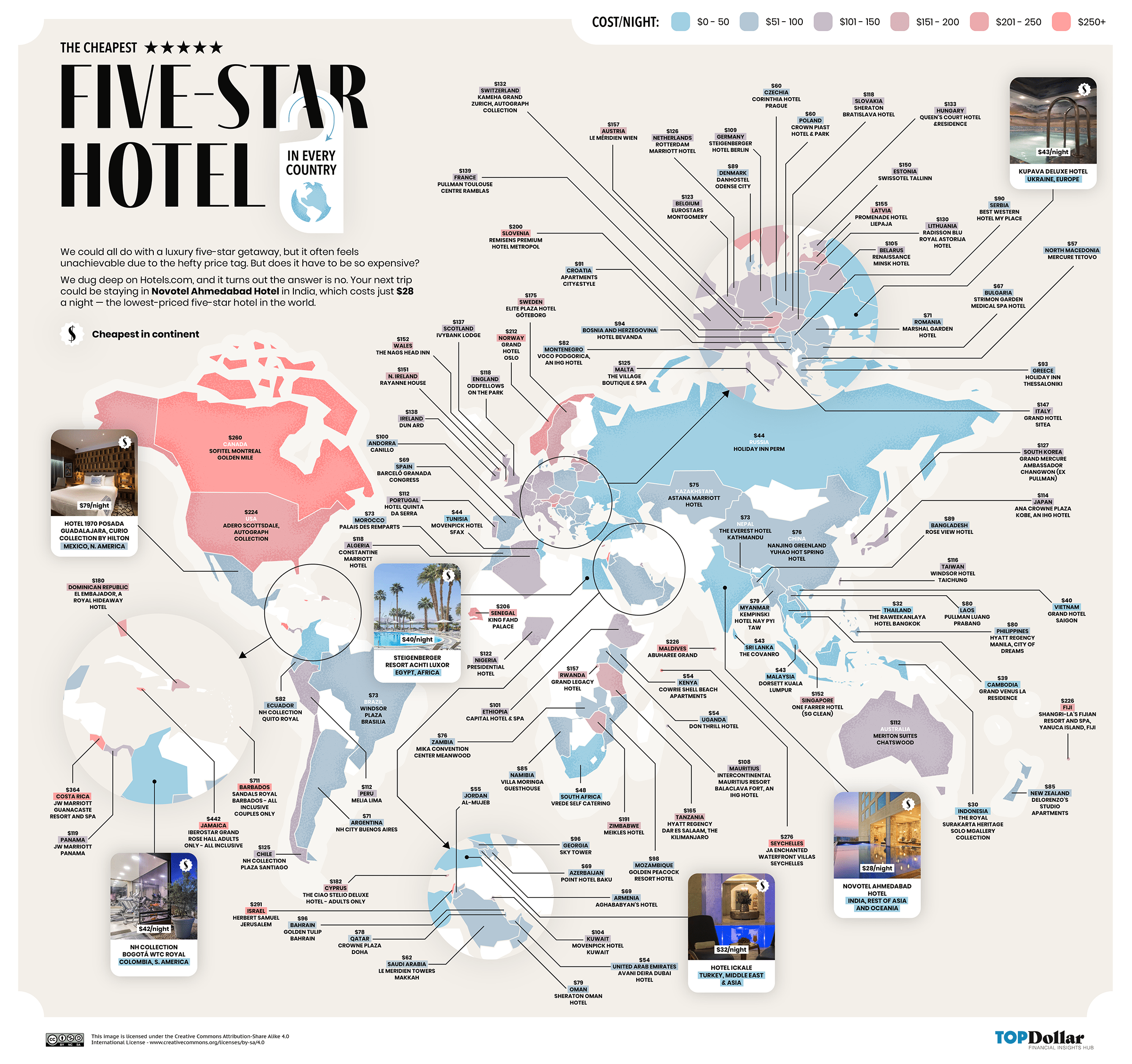 The Cheapest Five Star Hotel In Every Country Top Dollar