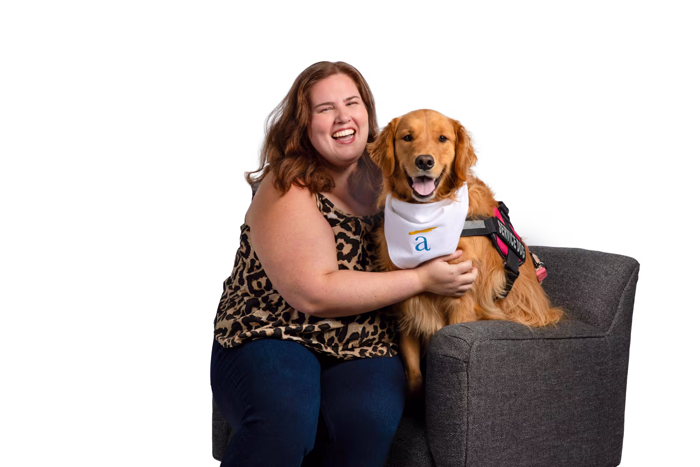 A picture of woman with dog